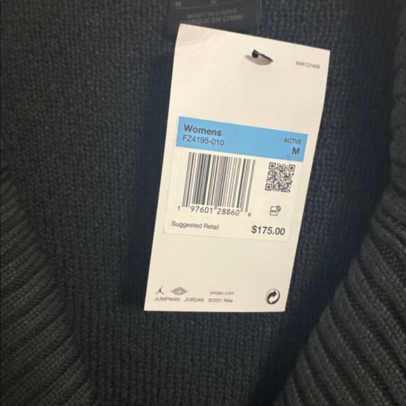 Jordan Women's Black Cropped Cardigan Sweater - Picture 3 of 4